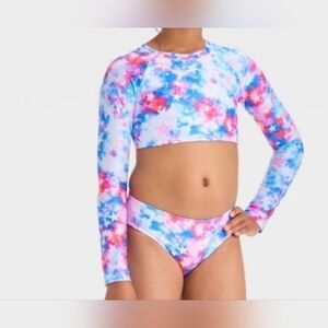 Cat & Jack Kids Swim Set - Blue and Pink